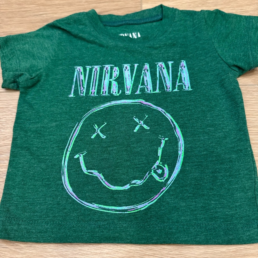 NIRVANA Kids Tee in Forest Green